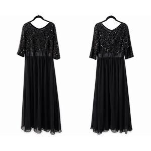 Ever Pretty Womens 3XL Black Sequin Maxi Dress Formal Evening Party NWT